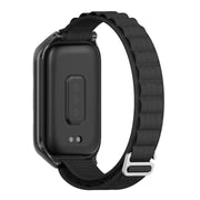 For Xiaomi Smart Band 9 Active / Redmi Band 3 Mijobs Metal Shell Nylon Watch Band(Black)