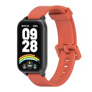 For Xiaomi Smart Band 9 Active / Redmi Band 3 Mijobs Metal Shell Silicone Watch Band(Orange Black)