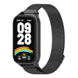 For Xiaomi Smart Band 9 Active / Redmi Band 3 Mijobs Metal Shell Milan Magnetic Watch Band(Black) - Watch Bands by MIJOBS | Online Shopping South Africa | PMc TechLife | Buy Now Pay Later Mobicred
