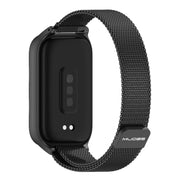 For Xiaomi Smart Band 9 Active / Redmi Band 3 Mijobs Metal Shell Milan Magnetic Watch Band(Black)