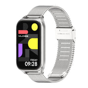For Xiaomi Smart Band 9 Active / Redmi Band 3 Mijobs Metal Shell Milan Buckle Watch Band(Silver)