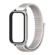 For Xiaomi Smart Band 9 Active / Redmi Band 3 Mijobs Metal Shell Nylon Loop Watch Band(Sea Shell Silver)