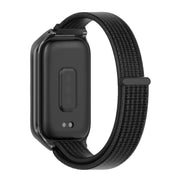 For Xiaomi Smart Band 9 Active / Redmi Band 3 Mijobs Metal Shell Nylon Loop Watch Band(Black)