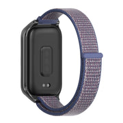 For Xiaomi Smart Band 9 Active / Redmi Band 3 Mijobs Metal Shell Nylon Loop Watch Band(Midnight Blue Black)