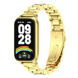 For Xiaomi Smart Band 9 Active / Redmi Band 3 Mijobs Metal Shell Three-Bead Stainless Steel Watch Band(Gold) - free shipping - PMc TechLife - Order now!