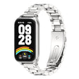 For Xiaomi Smart Band 9 Active / Redmi Band 3 Mijobs Metal Shell Three-Bead Stainless Steel Watch Band(Silver) - free shipping - PMc TechLife - Order now!