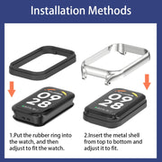 For Xiaomi Smart Band 9 Active / Redmi Band 3 Mijobs Metal Shell Three-Bead Stainless Steel Watch Band(Black)