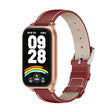 For Xiaomi Smart Band 9 Active / Redmi Band 3 Mijobs Metal Shell Genuine Leather Watch Band(Red Rose Gold) - free shipping - PMc TechLife - Order now!