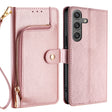 For Samsung Galaxy S25 5G Zipper Bag Leather Phone Case(Rose Gold) - Galaxy S25 5G Cases by PMC Jewellery | Online Shopping South Africa | PMC Jewellery | Buy Now Pay Later Mobicred