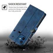 For Samsung Galaxy S25 5G Skin Feel Crocodile Magnetic Clasp Leather Phone Case(Blue)