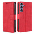 For Samsung Galaxy S25+ 5G Skin Feel Crocodile Magnetic Clasp Leather Phone Case(Red) - free shipping - PMC Jewellery - Order now!