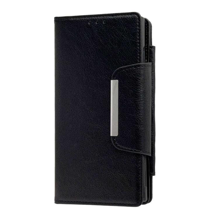 For Samsung Galaxy S25+ 5G Multifunctional 7-Card Wallet Leather Phone Case(Black)