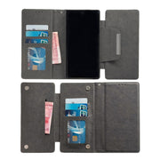 For Samsung Galaxy S25+ 5G Multifunctional 7-Card Wallet Leather Phone Case(Grey)