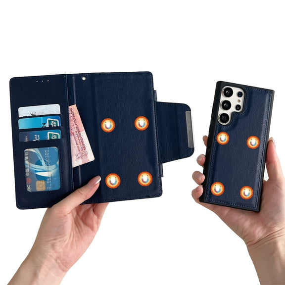 For Samsung Galaxy S25+ 5G Multifunctional 7-Card Wallet Leather Phone Case(Royal Blue)