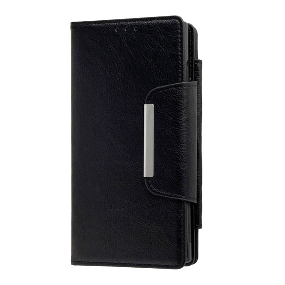 For Samsung Galaxy S25 5G Multifunctional 7-Card Wallet Leather Phone Case(Black)