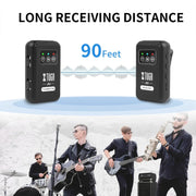 XTUGA J02 2.4G Stereo Wireless In-Ear Mini Monitor System with Transmitter & Receiver(Black)