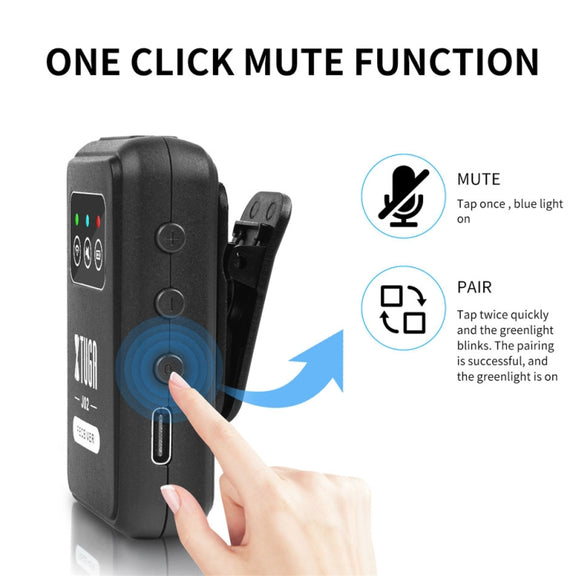 XTUGA J02 2.4G Stereo Wireless In-Ear Mini Monitor System with Transmitter & Receiver(Black)