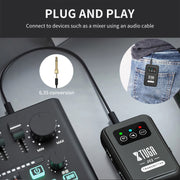 XTUGA J02 2.4G Stereo Wireless In-Ear Mini Monitor System with Transmitter & Receiver(Black)