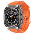 For Samsung Galaxy Watch Ultra 47mm / Ultra 2025 Modified PC Hybrid TPU Watch Case Band(Orange Clear Black) - free shipping - PMc TechLife - Order now!