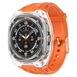 For Samsung Galaxy Watch Ultra 47mm Modified PC Hybrid TPU Watch Case Band(Orange Transparent) - free shipping - PMc TechLife - Order now!