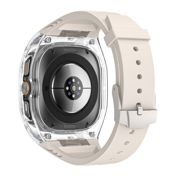 For Samsung Galaxy Watch Ultra 47mm / Ultra 2025 Modified PC Hybrid TPU Watch Case Band(Starlight Transparent)