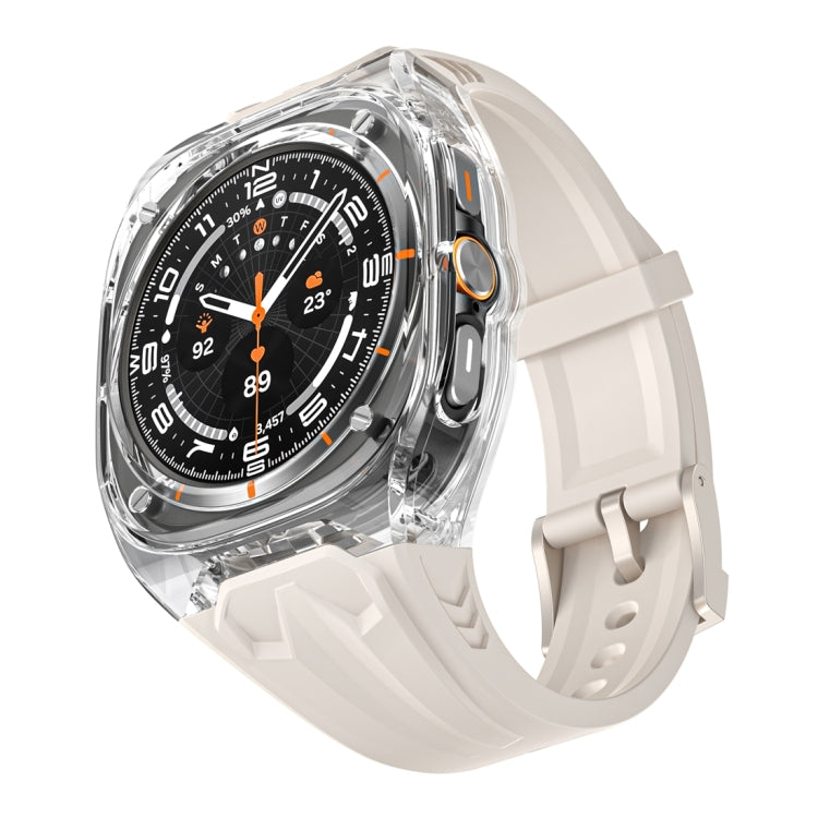 For Samsung Galaxy Watch Ultra 47mm / Ultra 2025 Modified PC Hybrid TPU Watch Case Band(Starlight Transparent)
