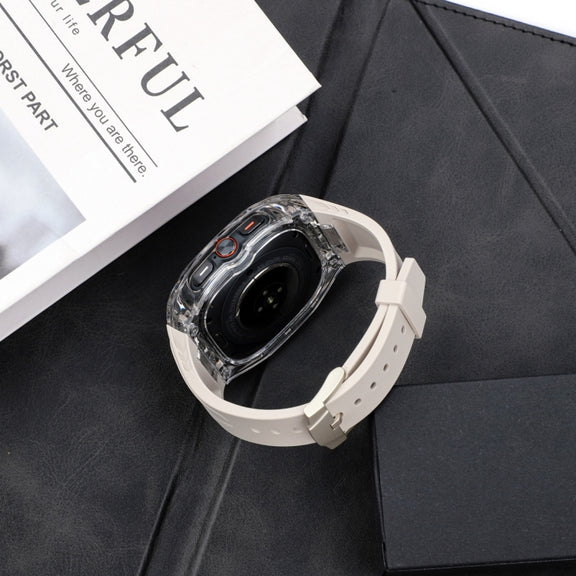 For Samsung Galaxy Watch Ultra 47mm / Ultra 2025 Modified PC Hybrid TPU Watch Case Band(Starlight Transparent)