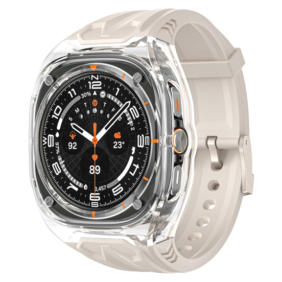 For Samsung Galaxy Watch Ultra 47mm / Ultra 2025 Modified PC Hybrid TPU Watch Case Band(Starlight Transparent)