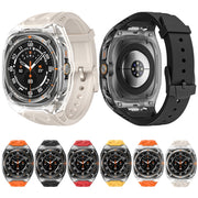 For Samsung Galaxy Watch Ultra 47mm / Ultra 2025 Modified PC Hybrid TPU Watch Case Band(Starlight Transparent)