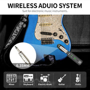 XTUGA SF-1 Wireless XLR Transmitter & Receiver UHF Wireless Adapter for Wired Mic / Guitar(Black)