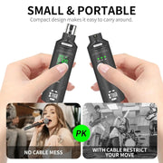 XTUGA SF-1 Wireless XLR Transmitter & Receiver UHF Wireless Adapter for Wired Mic / Guitar(Black)