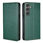 For Samsung Galaxy S25 5G Gloss Oil Solid Color Magnetic Leather Phone Case(Green)
