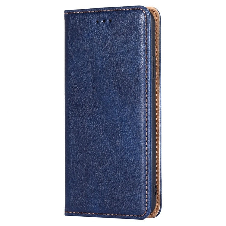 For Samsung Galaxy S25+ 5G Gloss Oil Solid Color Magnetic Leather Phone Case(Blue)