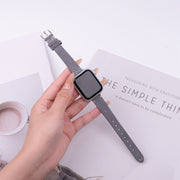 For Apple Watch 46mm / 49mm / 45mm / 44mm Matte Genuine Leather Watch Band(Grey)