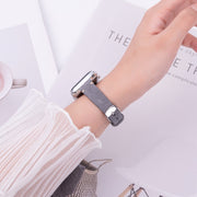 For Apple Watch 42mm / 41mm / 40mm / 38mm Matte Genuine Leather Watch Band(Grey)