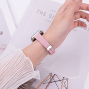 For Apple Watch 42mm / 41mm / 40mm / 38mm Matte Genuine Leather Watch Band(Pink)