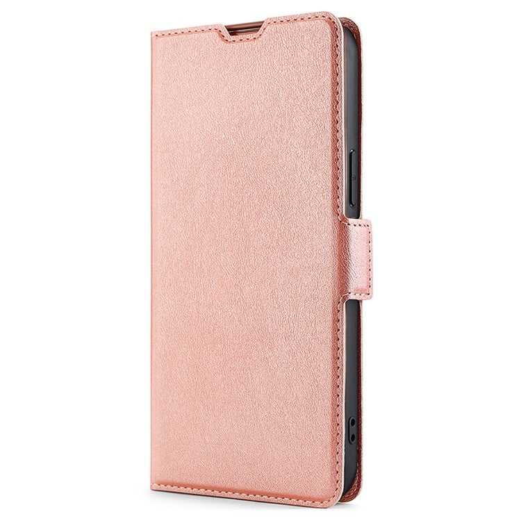 For Samsung Galaxy S25+ 5G Ultra-thin Voltage Side Buckle Horizontal Flip Leather Phone Case(Rose Gold)