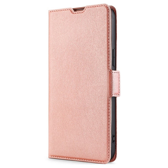 For Samsung Galaxy S25+ 5G Ultra-thin Voltage Side Buckle Horizontal Flip Leather Phone Case(Rose Gold)