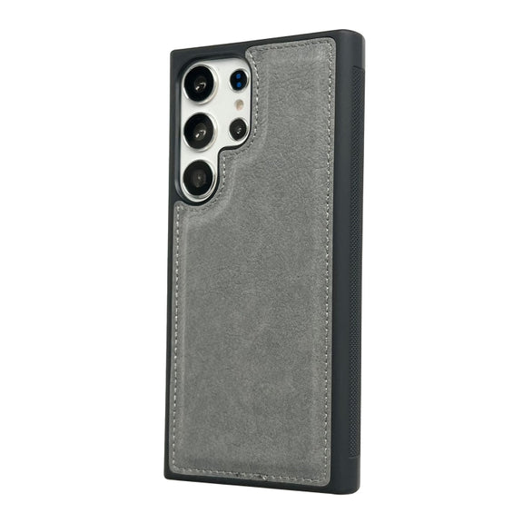For Samsung Galaxy S25 Ultra 5G Cowhide Texture Back Cover Phone Case(Grey)