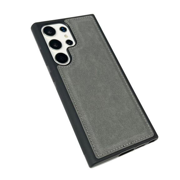 For Samsung Galaxy S25 Ultra 5G Cowhide Texture Back Cover Phone Case(Grey)