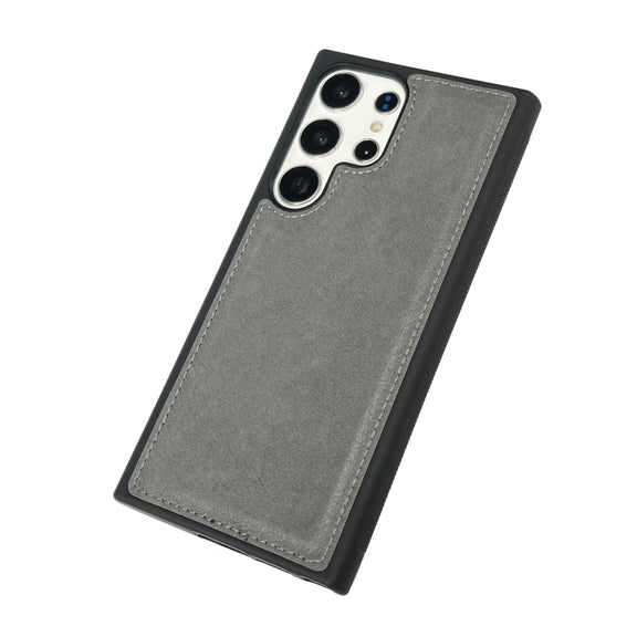 For Samsung Galaxy S25 Ultra 5G Cowhide Texture Back Cover Phone Case(Grey)
