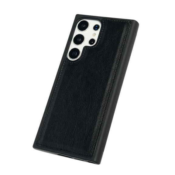 For Samsung Galaxy S25+ 5G Cowhide Texture Back Cover Phone Case(Black)