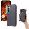 For Samsung Galaxy S25+ 5G Cowhide Texture Back Cover Phone Case(Grey) - Galaxy S25+ 5G Cases by PMC Jewellery | Online Shopping South Africa | PMC Jewellery | Buy Now Pay Later Mobicred