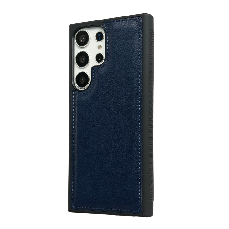 For Samsung Galaxy S25+ 5G Cowhide Texture Back Cover Phone Case(Royal Blue)