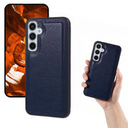 For Samsung Galaxy S25+ 5G Cowhide Texture Back Cover Phone Case(Royal Blue)