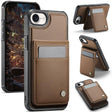 For iPhone 16e JEEHOOD J06 British Style RFID MagSafe Card Bag PU Phone Case(Brown) - free shipping - PMc TechLife - Order now!