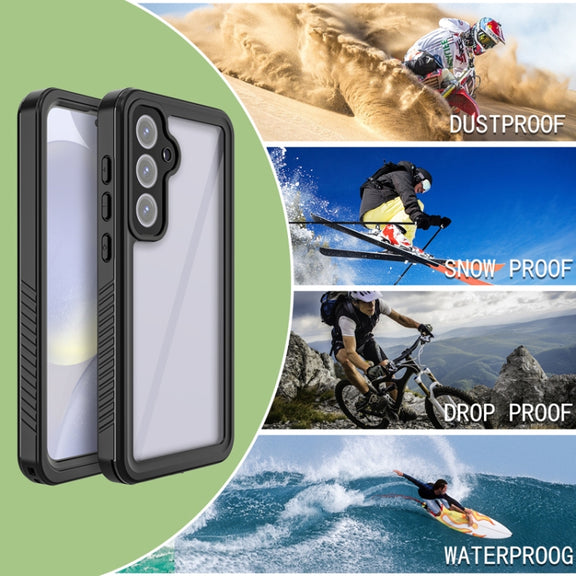 For Samsung Galaxy S24 FE 5G RedPepper Shockproof IP68 Water-resistant PC Hybrid TPU Phone Case(Black)