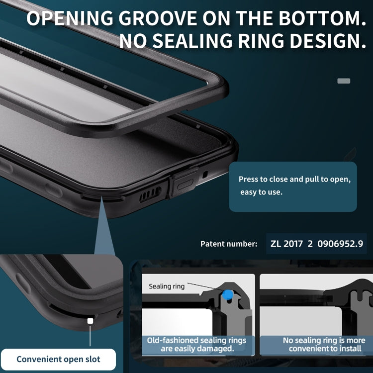 For Samsung Galaxy A16 5G / 4G RedPepper IP68 Water-resistant PC Hybrid TPU Phone Case(Black)