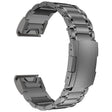 For Garmin 22mm Five-beads Titanium Alloy Push Buckle Metal Quick Release Watch Band(Grey) - free shipping - PMc TechLife - Order now!