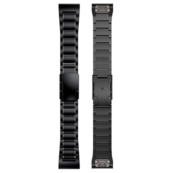 For Garmin 22mm Five-beads Titanium Alloy Push Buckle Metal Quick Release Watch Band(Grey)